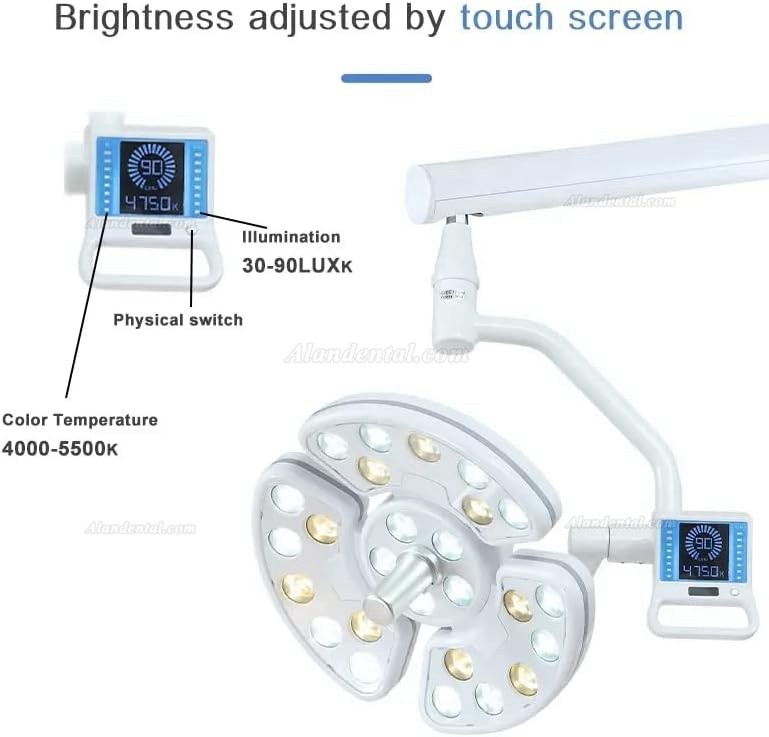 Saab KY-P138-2 Ceiling Mounted Dental Shadowless Surgical Lamp Operation Light 52 LEDs